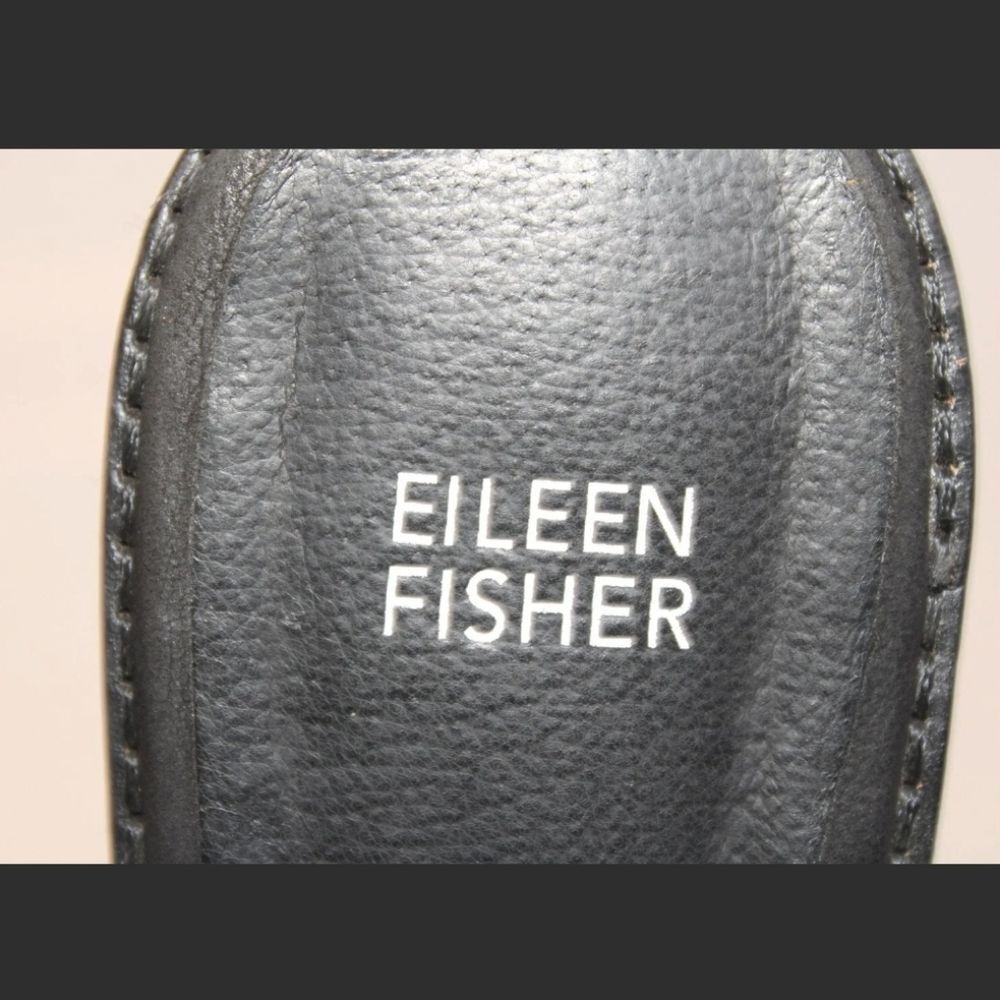 Eileen Fisher 8.5 Cross Strap Slides Sandals Flats Shoes - Picture 9 of 9